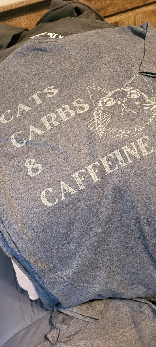 Cats Carbs & Caffeine Tee